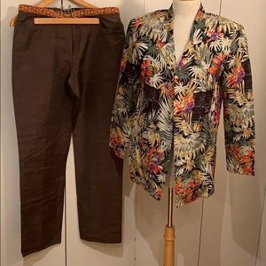 Etro Milano and Serge et Réal vintage pantsuit